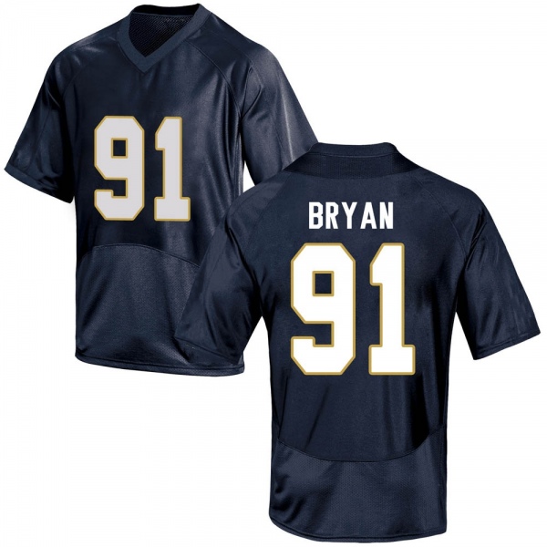 Josh Bryan Notre Dame Fighting Irish NCAA Men's #91 Navy Blue Game College Stitched Football Jersey VCW4455SP